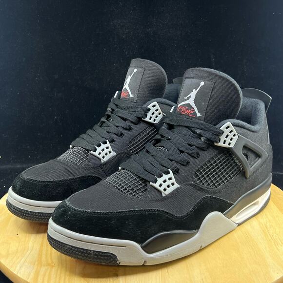 Jordan 4 Retro SE Mid Black Canvas DH7138-006 Size 12 - Picture 2 of 10